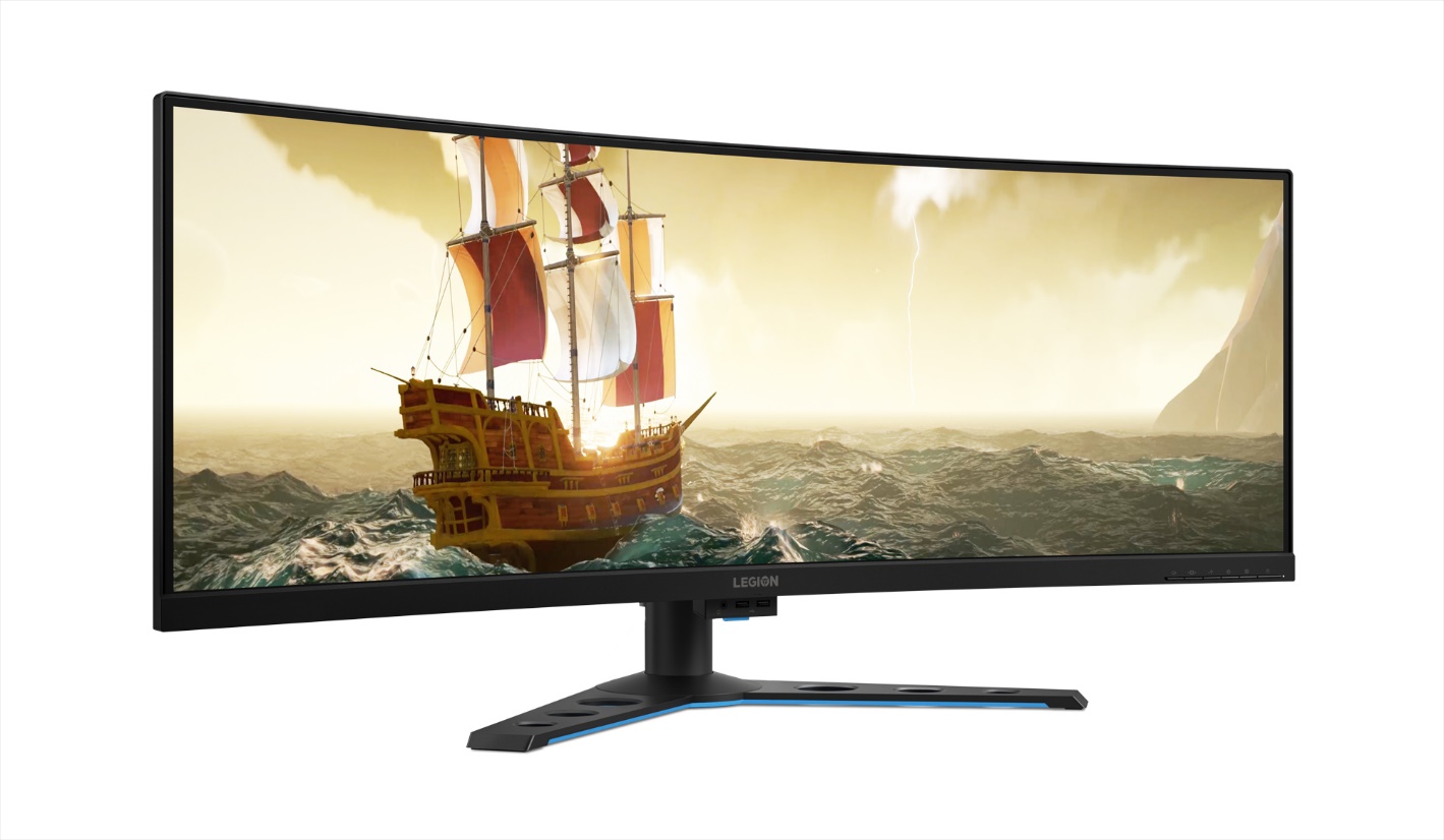 Z:\Public\Lenovo\Launch event\2019\Legion Gaming Full line up event\Press release\Photos\06_Y44_Monitor_Hero_Front_facing_Right.jpg